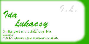 ida lukacsy business card